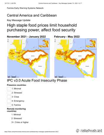 Central America and Caribbean Key Message Update: High staple food prices limit household purchasing power, affect food security, December 2021 - Haiti - ReliefWeb