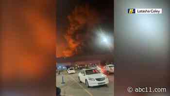 QVC Distribution Center burns as fire tears through massive Rocky Mount building