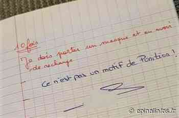 Masque à l'école : des punitions qui posent question - Epinal infos - Epinal Infos