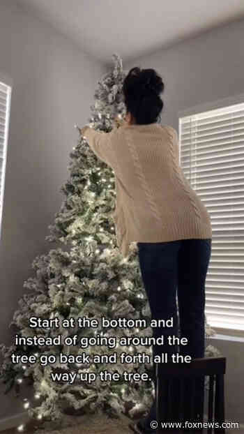 Mom shares viral hack for hanging Christmas tree lights on TikTok