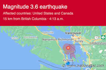 Early-morning earthquake jolts Vancouver Island, Lower Mainland – Nelson Star - Nelson Star