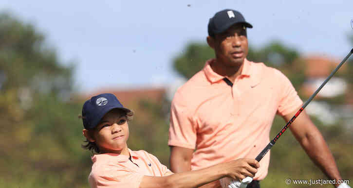 Tiger Woods & Son Charlie Twin in Matching Outfits While Competing in First Round of PNC Championship!