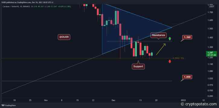 Cardano Price Analysis: ADA Signals Bullish Divergence, a Retest of $1.3 Incoming? - CryptoPotato