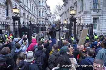 Police suffer minor injuries during anti-vaccine protest in Parliament Square - Ealing Times
