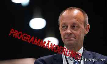 Programmänderung: "Der kleine Lord" von neuem CDU-Chef verdrängt - TV Digital