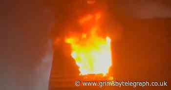 Moment fire ripped through brand new Cleethorpes home - Grimsby Live