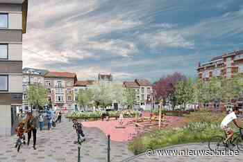 Marsupilamiplein op kindermaat met speelzone en waterfonteintje