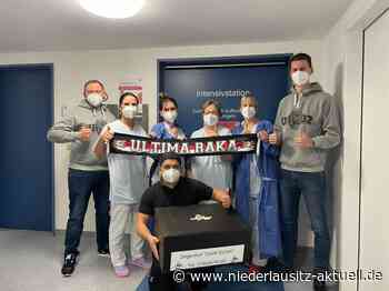 Coronakampf: FCE-Fans "Ultima Raka" bringen Essen ans Cottbuser CTK und Sana - Niederlausitz Aktuell - NIEDERLAUSITZ aktuell