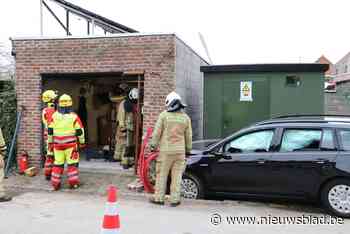 Brandweer moet garage stutten na ongeval