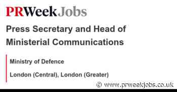 Ministry of Defence: Press Secretary and Head of Ministerial Communications