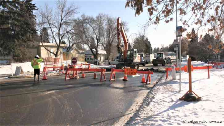 Calgary road crews close Northmount Drive for water emergency