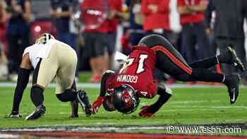 Bucs WR Godwin out for season with torn ACL