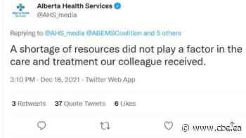 Calgary-area paramedic death spurs questions on ambulance availability - CBC.ca