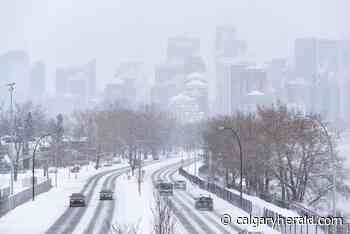 Blowing snow descends on Calgary and area; highways hazardous - Calgary Herald