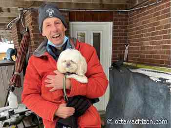 Lucky Penny! Ottawa firefighters rescue elderly dog on thin ice