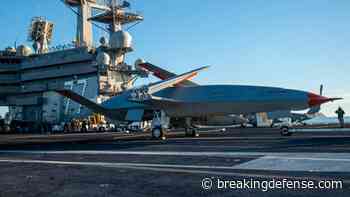 Navy’s unmanned refueling drone completes first ops on an aircraft carrier