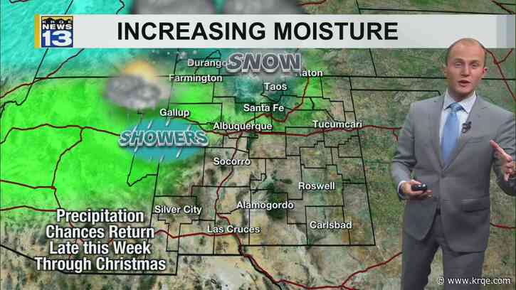 Moisture returns to parts of New Mexico late this week