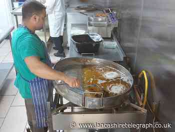 Takeaway unveils Blackburn's biggest 'kebab frying pan'