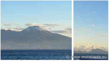 Capri ed il Vesuvio innevato, lo spettacolo all’alba visto dal mare [FOTO e VIDEO] - MeteoWeb