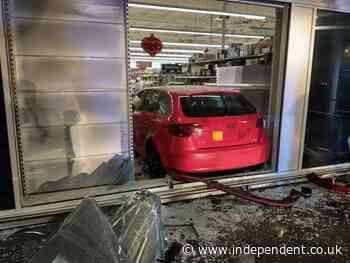 Driver crashes into Sainsbury’s window and ends up in pet food aisle - The Independent