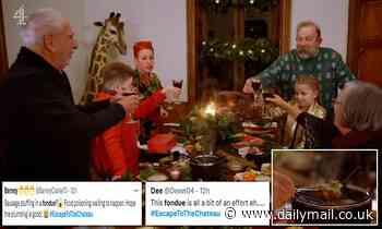 It's food poisoning waiting to happen!' Escape to the Chateau viewers left unconvinced cheese fondue - Daily Mail