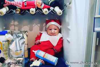 Sutton baby as Elf on the Shelf - possibly the cutest thing you will see this Christmas - Mansfield and Ashfield Chad