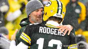 Favre reminds Rodgers to 'enjoy' Packers' records