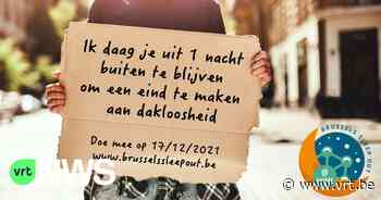 vzw Straatverplegers Brussel roept iedereen op om vannacht buiten te slapen - VRT NWS