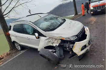 Imbersago: con l'auto contro un albero. Soccorsa una donna - Lecco Notizie