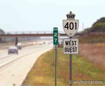 Wrong-way driver on 401 charged following crash in Tecumseh - Windsor Star