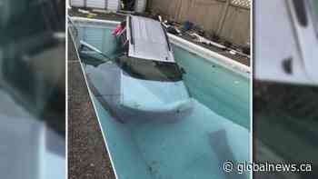 RCMP officer recounts rescue of two people after SUV crashes into pool