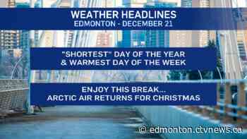 Edmonton weather for Dec: 21: Warm Winter Solstice - CTV News Edmonton