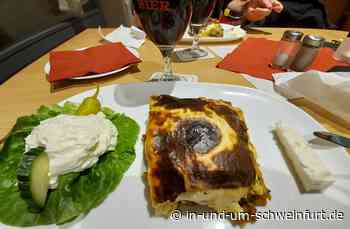Essen wie Gott in Griechenland: Moussaka in der Waldsport-Gaststätte der SG Franken Sennfeld - Lokale Nachrichten aus Stadt und Landkreis Schweinfurt - inUNDumSCHWEINFURT_DE