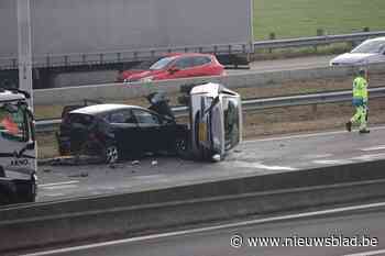 Kettingbotsing met vijf Nederlandse wagens op E19 ter hoogte van Loenhout