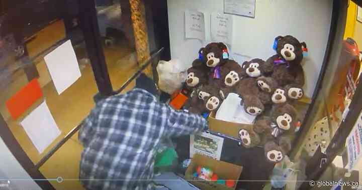 Man charged after Christmas donations stolen from bin at Aurora, Ont. fire station: police - Global News