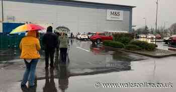 The big queue that formed at an M&S food store - Wales Online