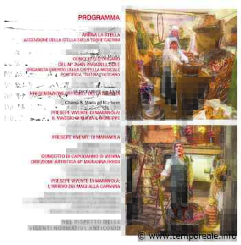Formia / Presepe vivente Maranola, tutti i dettagli del nuovo appuntamento con la tradizione - Temporeale Quotidiano