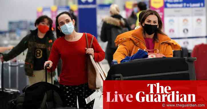 Covid news live: airlines cancel hundreds of flights ahead of Christmas; AstraZeneca booster protects against Omicron, study finds