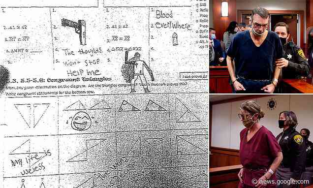 Parents of Michigan school shooter failed to act after teachers showed them he'd drawn GUN - Daily Mail