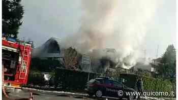 San Fermo, incendio spaventoso in una villa in via Mazzini - QuiComo
