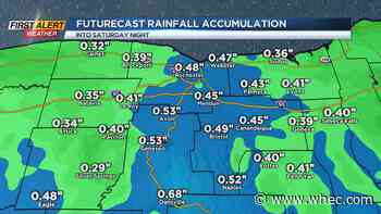 Santa needs his umbrella and rain coat when delivering presents locally this year