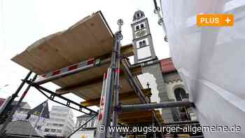 Rund um den Augsburger Perlach schützen jetzt Gerüste die Passanten - Augsburger Allgemeine