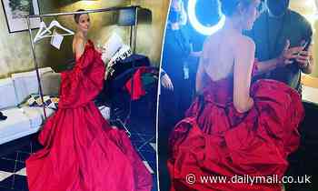 Allison Langdon steals the show at Carols By Candlelight in red dress - Daily Mail
