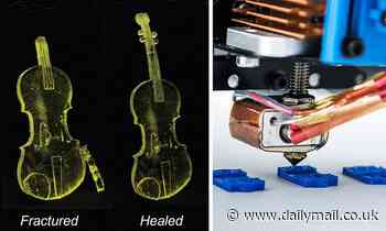New 3D printed plastic made with a 'special powder' can 'heal itself' when put under a LED light