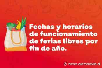 Conoce las fechas y horarios de las Ferias Libres para estas fiestas - Municipalidad de Cerro Navia - Cerro Navia