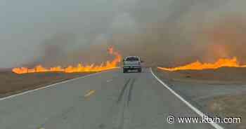Gusty winds powering wildfire in Fergus County - KTVH