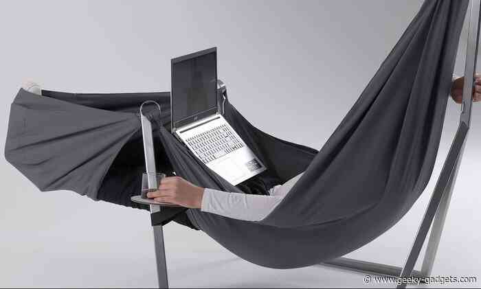Lull World workstation hammock offers a more relaxing way to work