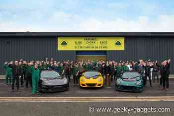 Lotus ends production of their Elise, Exige and Evora