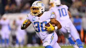 Chargers' Ekeler out Sunday after positive test