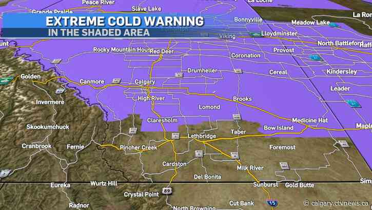 Alberta's extreme cold warnings expanded to blanket most of province including Calgary